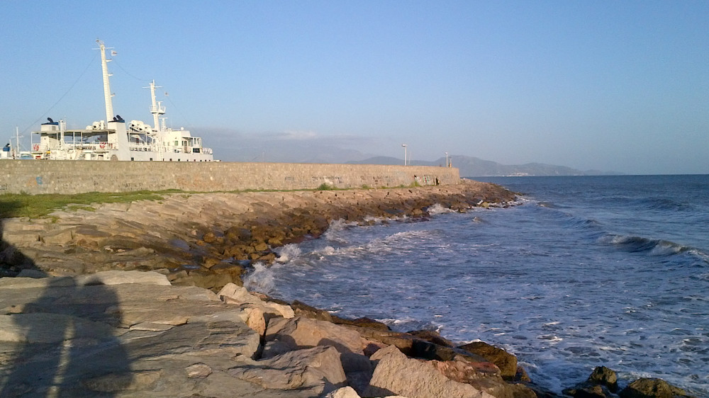 Terracina Harbor rocks path Terracina Harbor rocks path