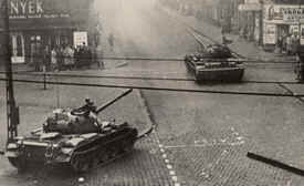 Russian tanks in Budapest. Source: historylearningsite.co.uk