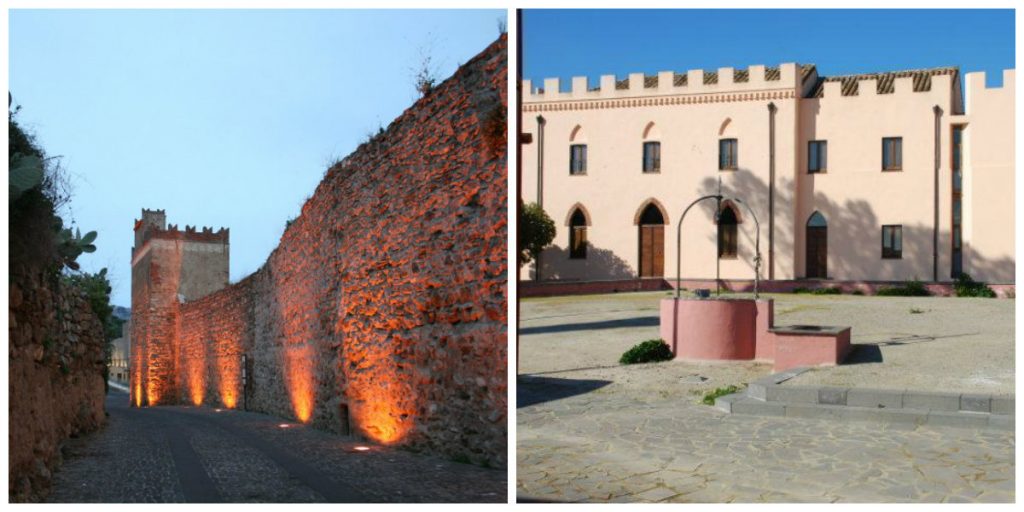 The medieval walls and the Salvaterra Castle (photo sources: rete.comuni-italiani.it - wikimapia.org )
