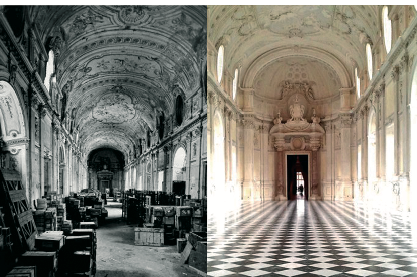 Before and after the restoration project (1997-2013), Reggia di Venaria, Residences of the Royal House of Savoy, Venaria, Italy. Source: http://www.lavenaria.it/web/it/multimedia/fotogallery/category/45-prima-e-dopo-il-restauro.html