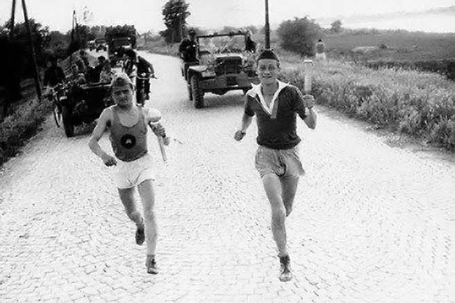 The first relay race