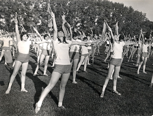 Gymnastic exhibitions at Youth Day