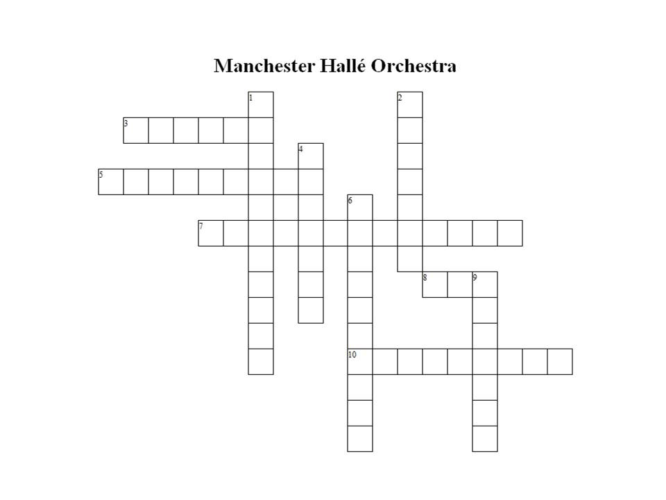 "Manchester Hallé Orchestra" Crossword - GIP
