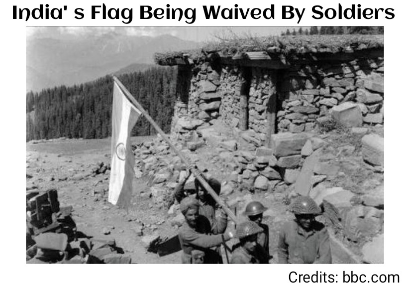 Indian Flag Being Waved