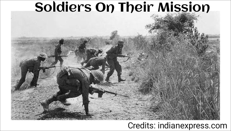 Soldiers on their mission