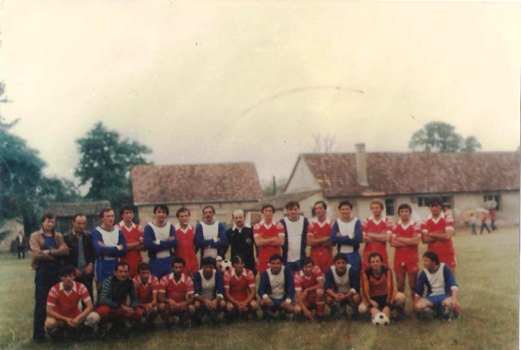 Local football team at the beginnings of eighties (my dad in the middle of the last row, as a referee)