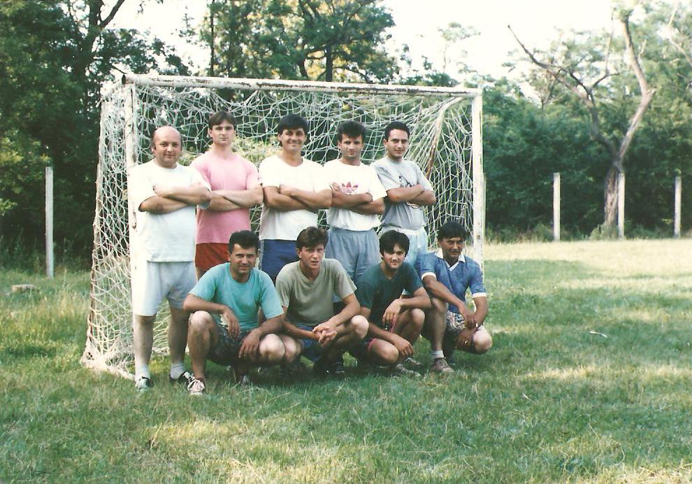 Part of the local football team, seniors, the nineties (my dad first from
