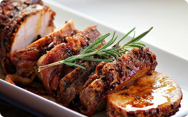 A Schweinebraten ready to be served