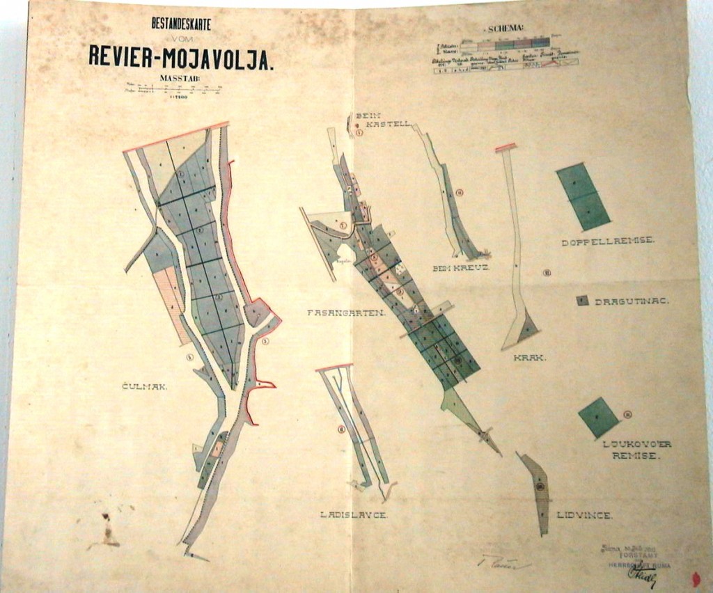 Ground plan of Moja Volja area, from Homeland Museum of Ruma
