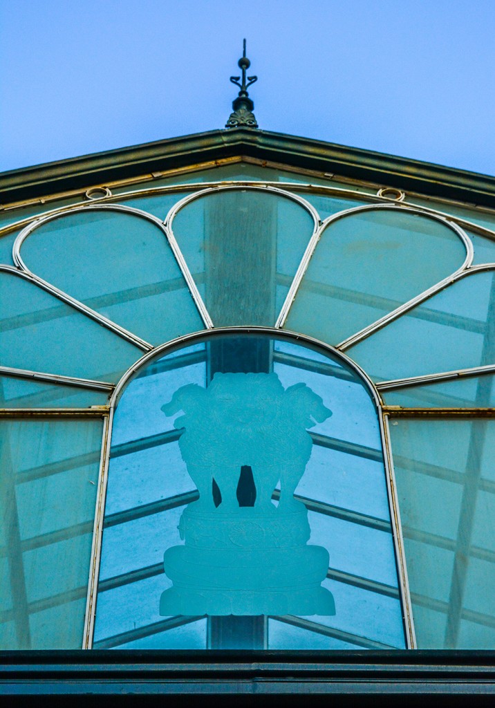 Indian Emblem on Glass House -1