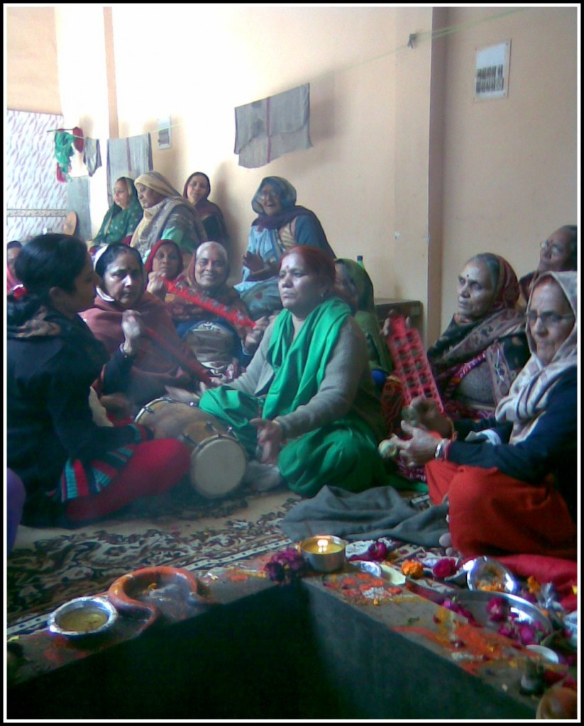 Kirtan Mandli Singing and playing Instruments