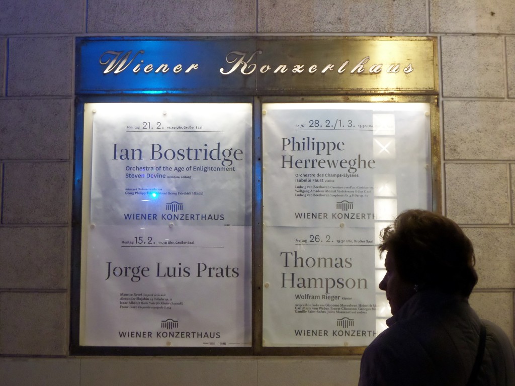 Posters at the entrance to the Konzerthaus