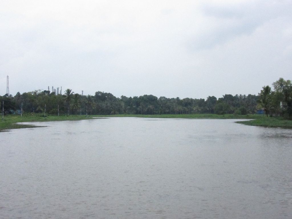 3 tributaries of the lake at the park -depicting 3 fingers of Bhima's palm