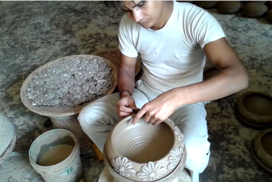 Ramesh creating a bowl