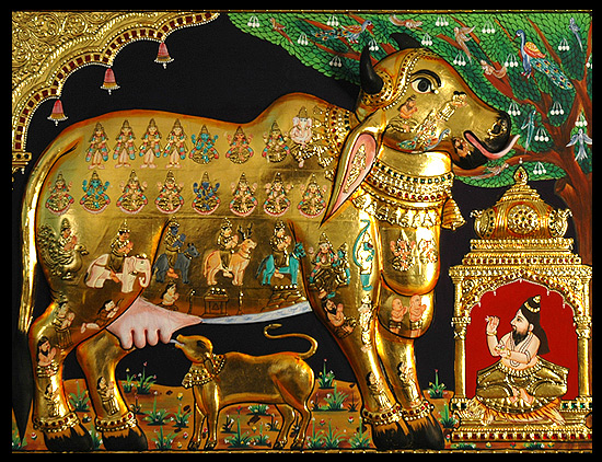 tanjore-paintings-kamadhenu