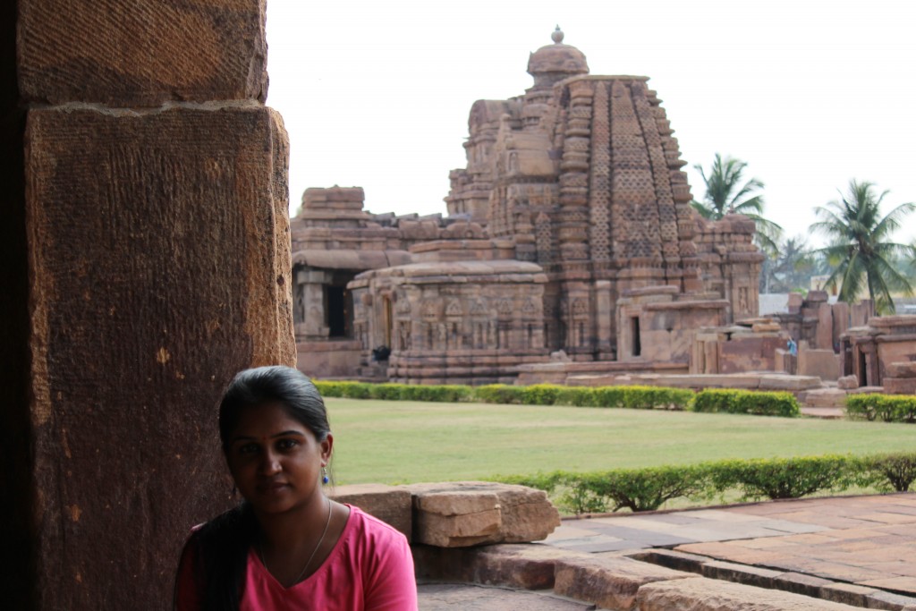 Pattadakal-Mallikarjuna temple and Virupaksha temple at Background