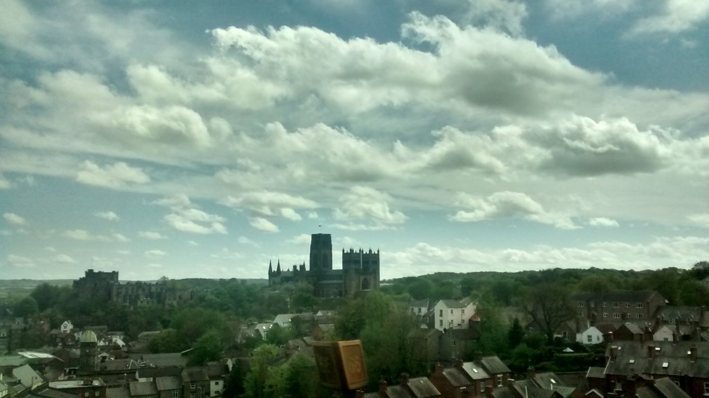The iconic view of the Durham Castle and Cathedral
