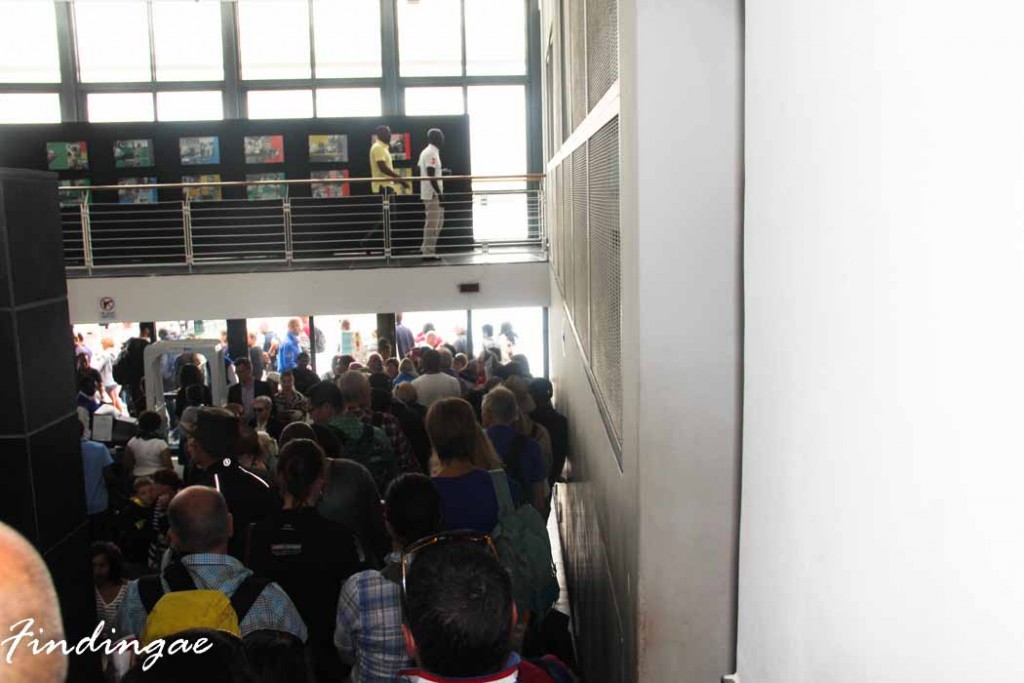 Tourists at the gateway to robben island