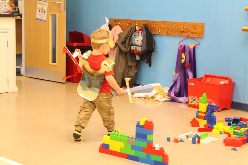 A kid having fun at Donna Mitchenson's brilliant initiative to promote world cultures and heritage