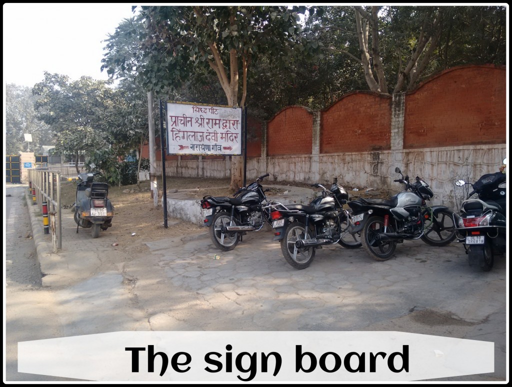The sign board