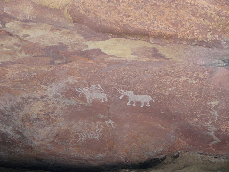 Elephants painting Bhimbetka