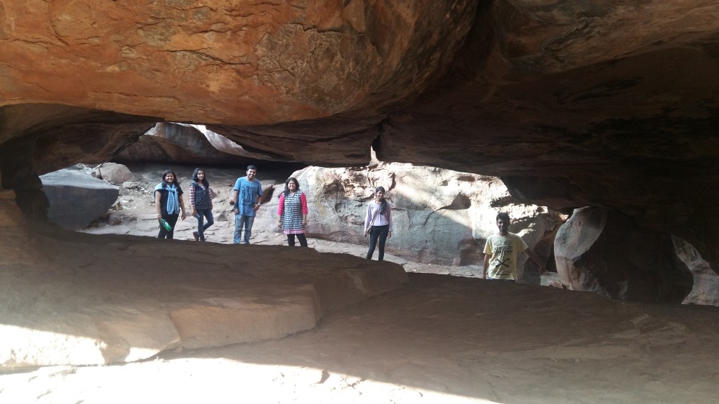 my friends behind the rock