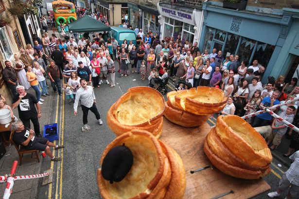 A picture taken during the World Black Pudding Throwing Championship Picture Courtesy: http://www.manchestereveningnews.co.uk/