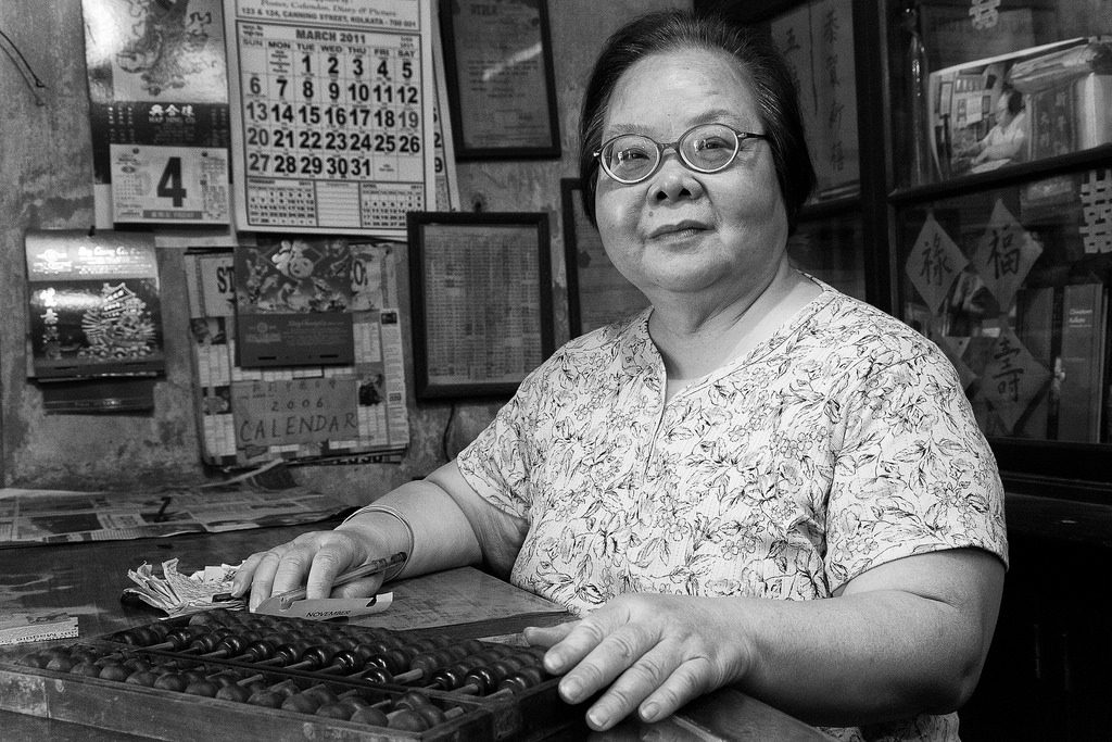 Sally Chen lives on Sun Yat Sen Road in Kolkata's Chinatown district, where she manages a general store originally run by her parents . Credit:Timothy Neesam/Flikr