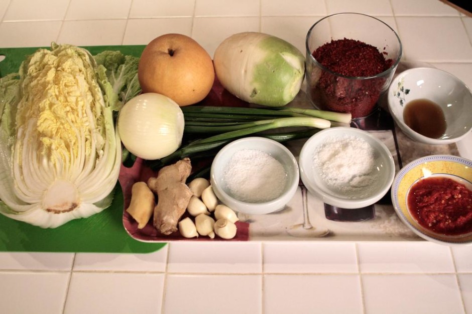 The common ingredients used in the Kimchi making process. Photo credit: opb.org