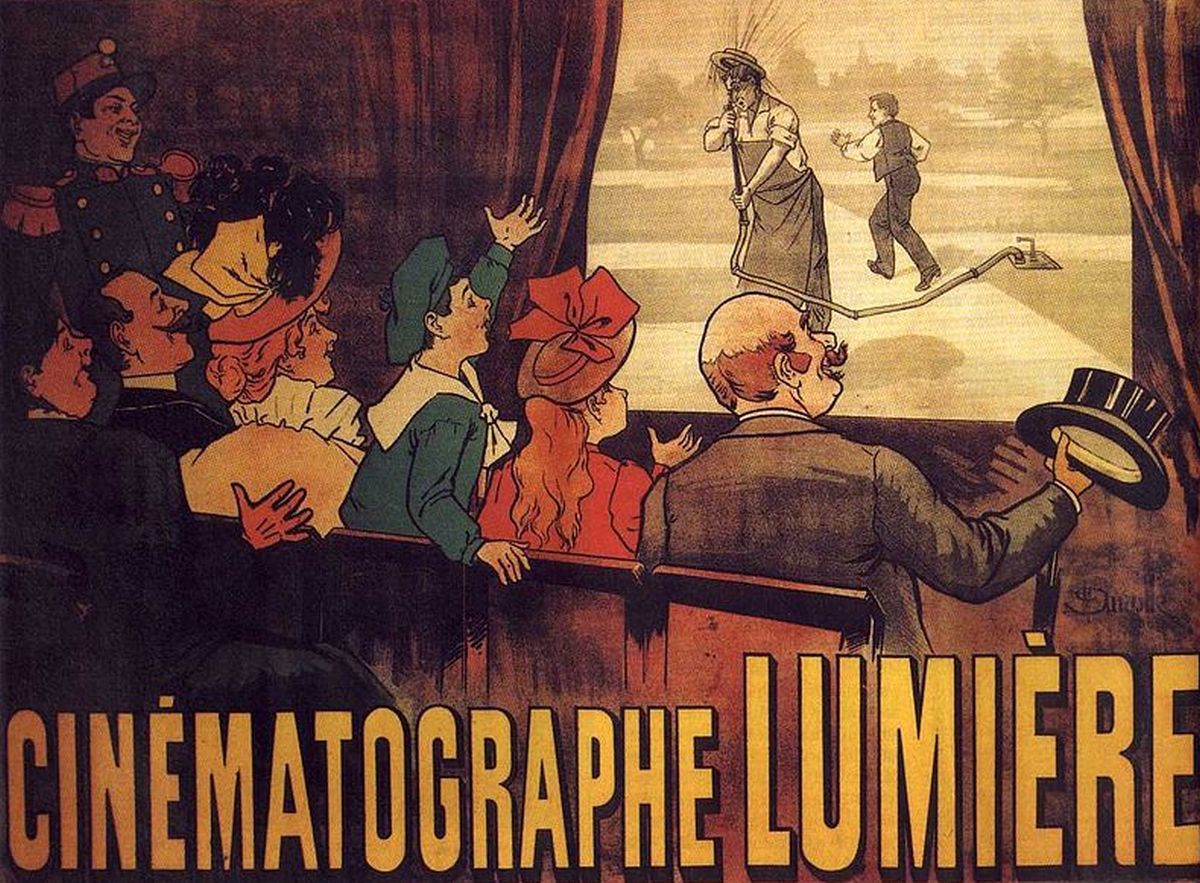 The world's first movie poster, for comedy L'Arroseur Arrosé, 1895. Phboto credit: Wikimedia Commons