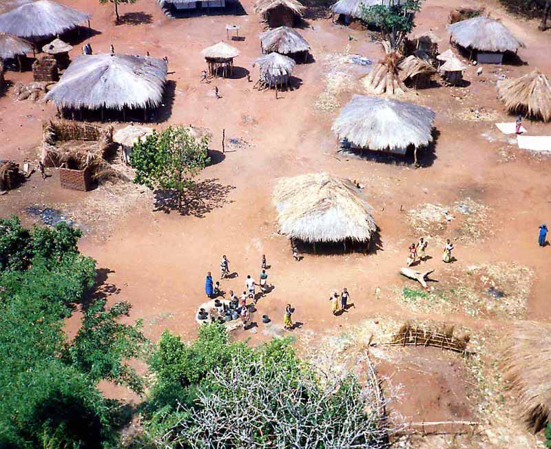 A bird's eye view of a typical Malawi village. Photo credit: Trekearth.com