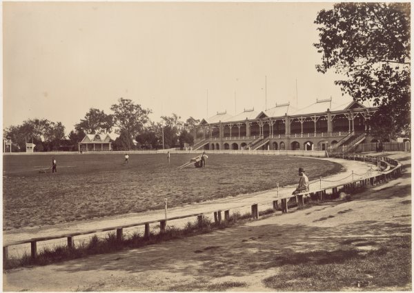 The Melbourne Cricket Ground in 1878, photographed by Charles Nettleton. PD-Australia as a photograph taken before 1 January 1955.
