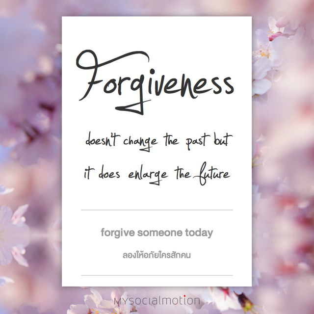 Forgive someone today