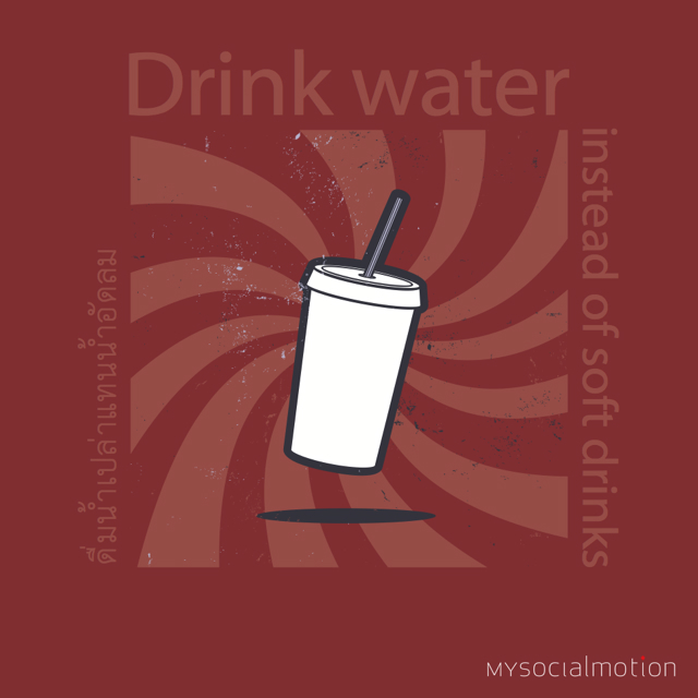 Drink water instead of soft drinks