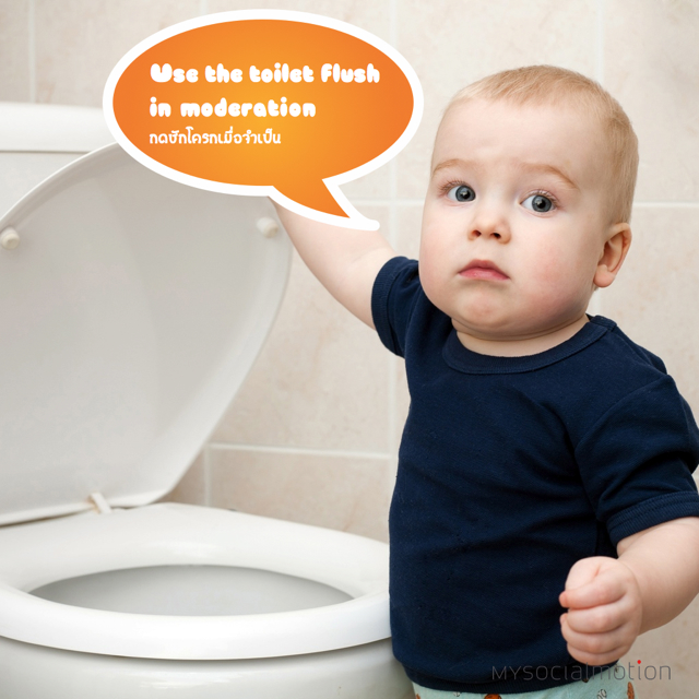 Use the toilet flush in moderation