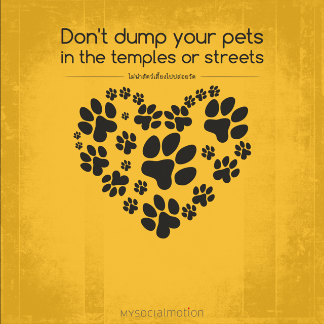 Don't dump your pets in the temples or streets