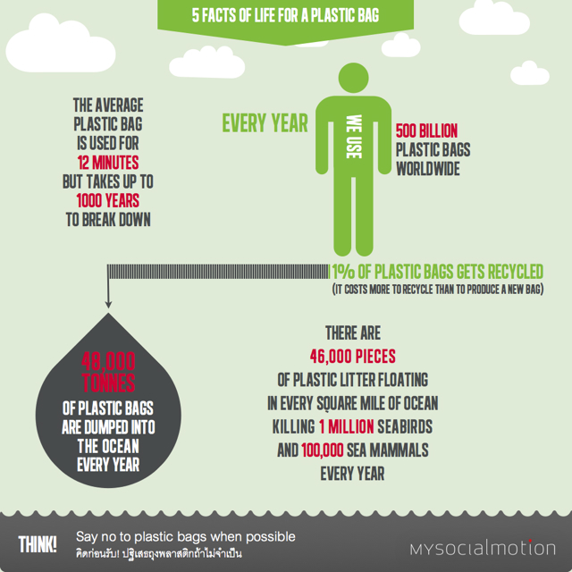 Say no to plastic or paper bags when possible