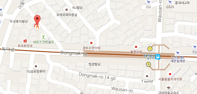 HONGDAE restaurant MAP