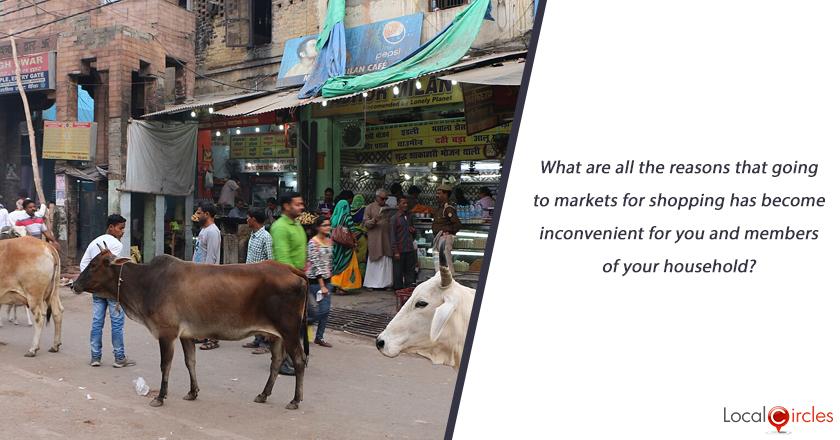 What are all the reasons that going to markets for shopping has become inconvenient for you and members of your household?
