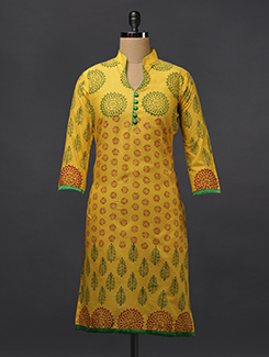 Yellow printed Co...