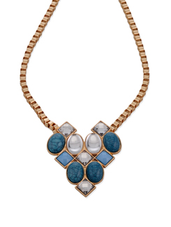 Blue Beaded Neckp...