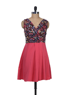 Flared Coral Dres...