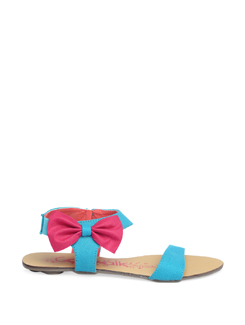 blue sandals with...
