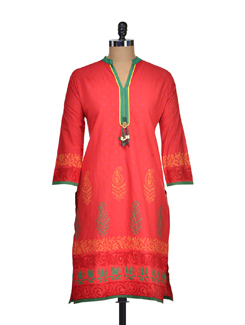 Orange Ornate Cot...