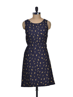 Bird Print Navy D...