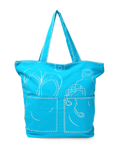 Blue Printed Tote...