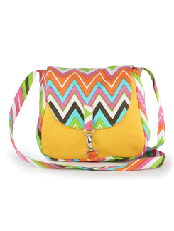 Yellow sling bag ...
