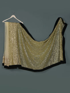 Beige sequined ne...