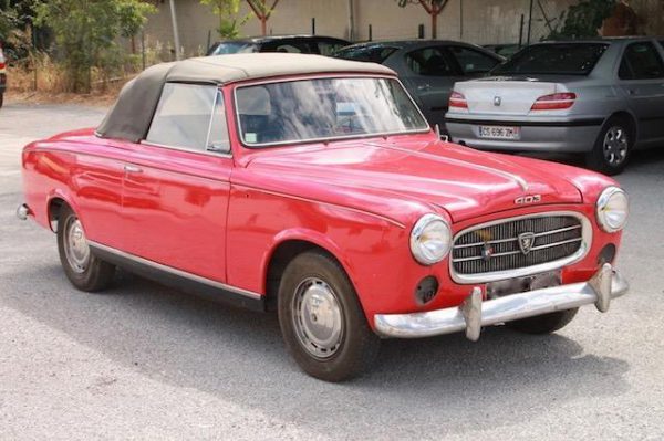 Only 2043 of the inline-four, 1468 c.c. engine producing 60 horse power Peugeot 403 Cabriolet Grand Luxe were produced from 1956, this model up for auction was owned by renowned Trumpeter Tony Canal
