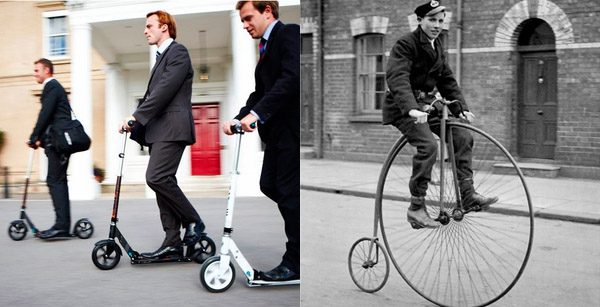 Every generation has a ridiculous form of personal transport. Ours is the electric razor scooter.